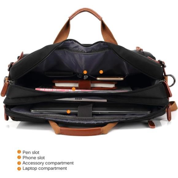 Convertible Backpack Messenger ShoulderBag LaptopCase Handbag Business Briefcase - Picture 6 of 6